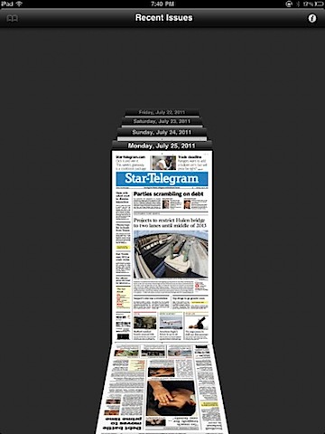 Star Telegram iPad app issue browser